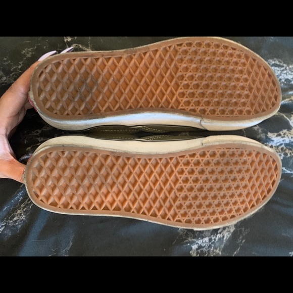 Olive Green Slip-On Vans - Picture 3 of 4